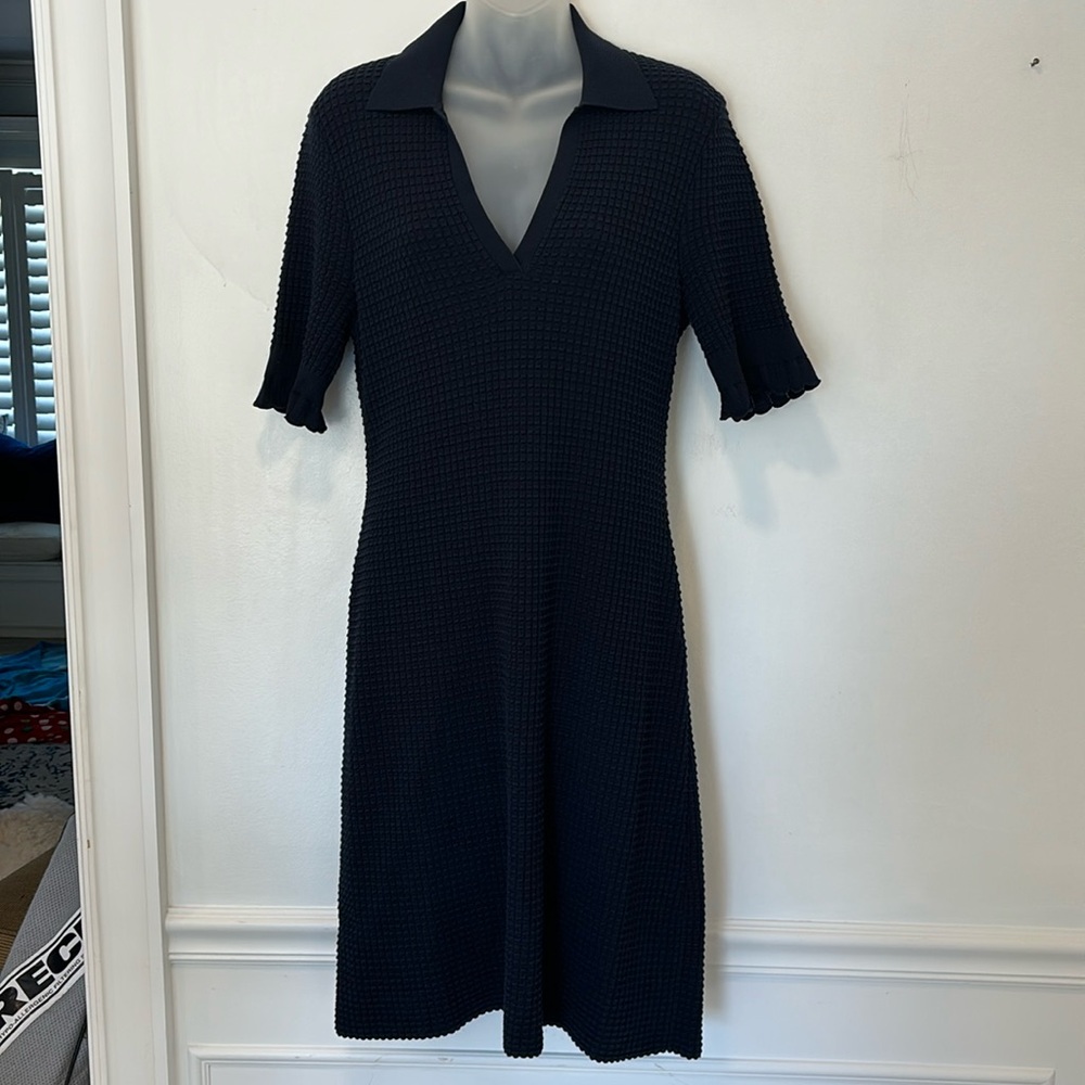 Theory Navy Midi Dress